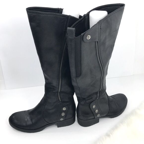 Baretraps ORIA Black Textile Zip Up Tall Equestrian Style Riding Boots - Picture 2 of 16
